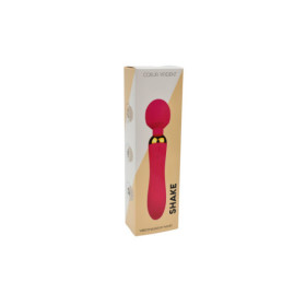 SHAKE Rose, Vibromasseur Wand USB en silicone médical avec 2 puissants moteurs indépendants